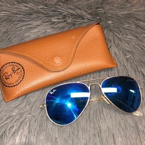Blue Lens Ray-Ban Aviator Sunglasses